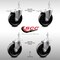 Service Caster 5 Inch SS Phenolic Swivel 3/8 Inch Threaded Stem Caster Total Lock Brake, 2PK SCC-SSTSTTL20S514-PHS-381615-2-S-2 - alternate 1